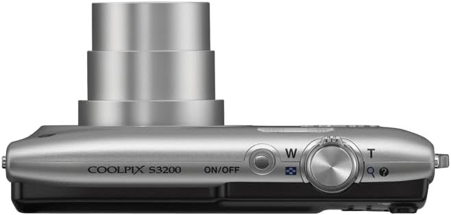 Nikon Coolpix S3200 16.0 Mp 6X Wide Optical Zoom Digital Camera (Silver) (Renewed), compact