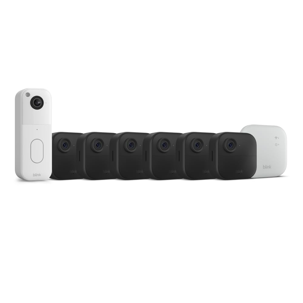 Blink Video Doorbell + Outdoor 4 XR – Wireless smart security cameras, two-year battery life, go up to 400 feet from your home with extended range. Sync Module XR included.