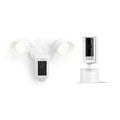 Ring Pan-Tilt Indoor Cam, White with Ring Floodlight Cam Wired Plus, White