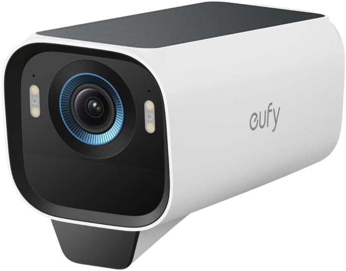 eufy Security eufyCam S3 Pro Add-on Cam, Solar Camera Outdoor Wireless, MaxColor Night Vision, 4K Security Camera with Solar Panel, Face Recognition AI, Built-in 16GB, No Monthly Fee