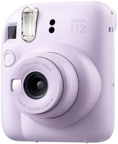 Fujifilm Instax Mini 12 Instant Camera with Bonus Film, 20 Sheets - Lilac (Purple)
