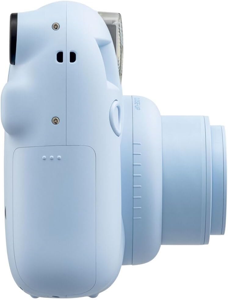 FUJIFILM INSTAX Mini 12 Instant Film Camera | Pastel Blue Bundled with Instax Accessory Bundle + Cleaning Cloth (8 Items)