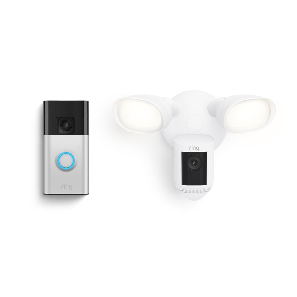 Ring Floodlight Cam Wired Pro with Ring Battery Doorbell