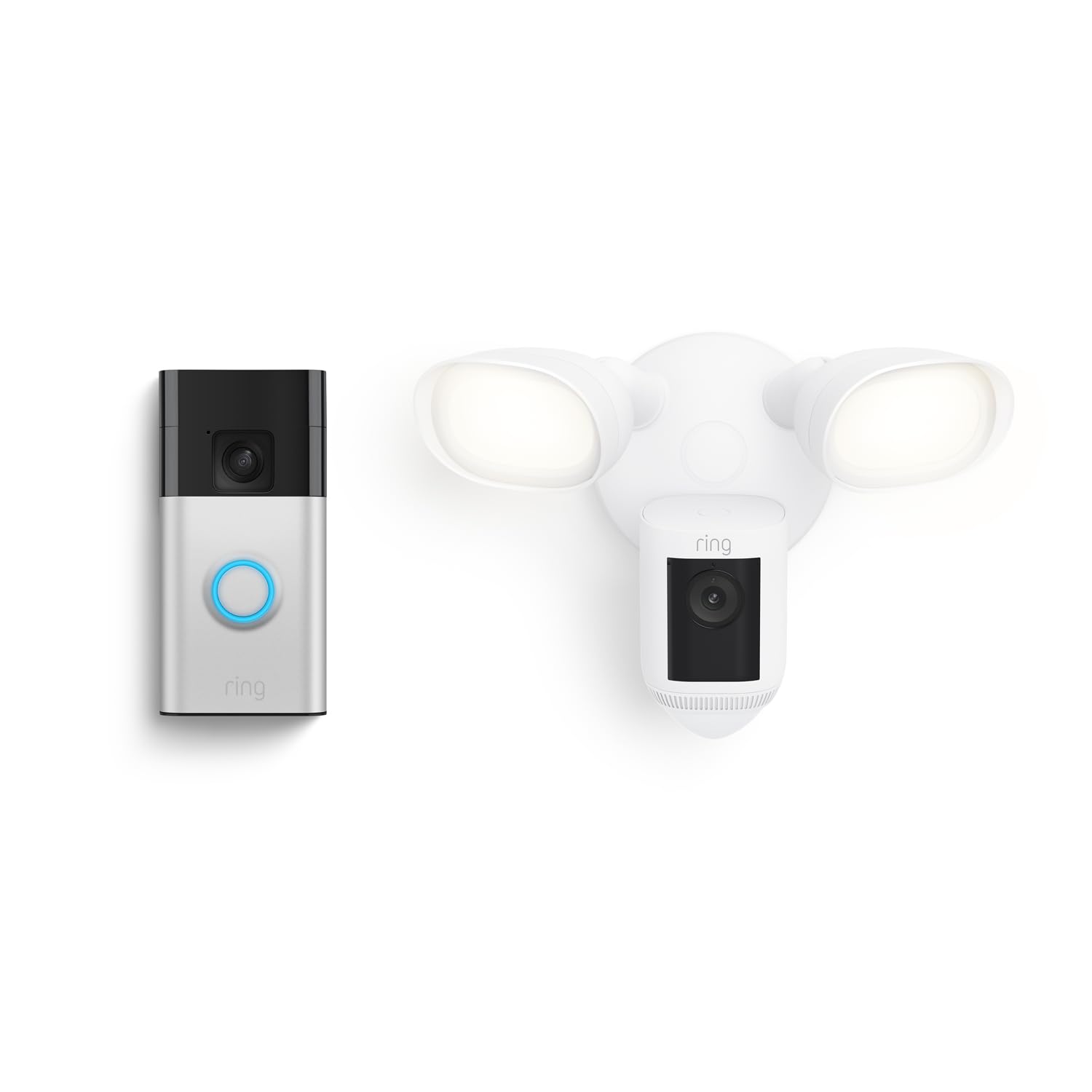 Ring Floodlight Cam Wired Pro with Ring Battery Doorbell