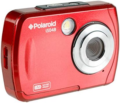 Polaroid IS048 Waterproof Instant Sharing 16 MP Digital Portable Handheld Action Camera, Red