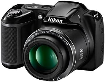 Nikon Coolpix L340 20.2Mp Point and Shoot Digital Camera with 28X Optical Zoom, 8Gb Card and Camera Bag Black