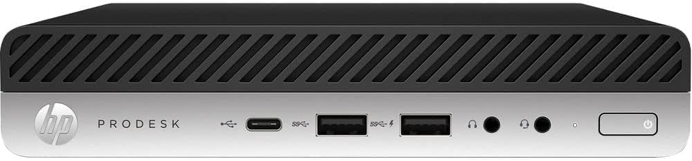 HP ProDesk 600 G4 Mini Desktop PC with 24' FHD Monitor and RGB Speakers PC Set, Intel Core i5-8500T, 8 GB RAM, 256 GB SSD, Keyboard & Mouse, Windows 11 Pro (Renewed)