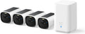 eufy Security eufyCam E40 4-Cam Kit, Solar Security Camera, 2K MaxColor Night Vision with Integrated Solar Panel, Built-in 16GB Local Storage, No Monthly Fee, Easy Set-up, IP66