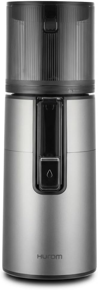 Hurom H400 Easy Clean Slow Juicer, Matte Black | Hands Free | Hopper Fits Whole Produce | Quiet Motor | BPA Free | Easy Assembly | Healthy Living | Cold Press Masticating Juicer (Titanium)