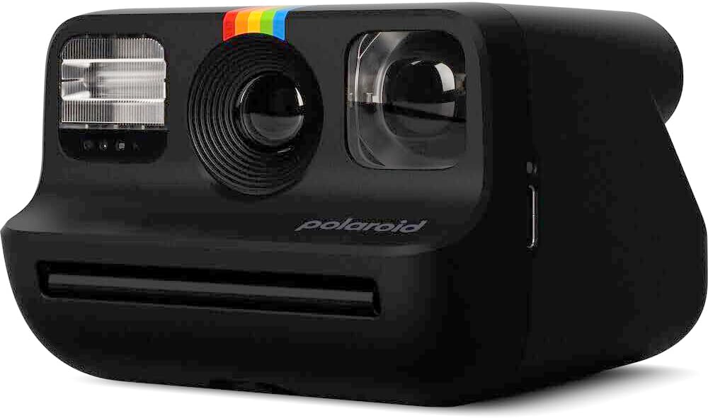 Polaroid Go Generation 2 Mini Instant Film Camera Bundle with Polaroid GO Color Film, Double Pack and Photo Album + Cloth (4 Items) (Black)