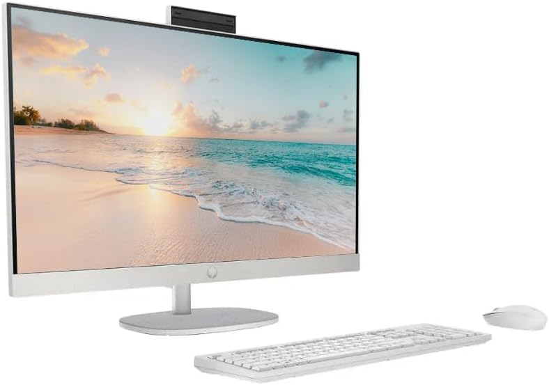 HP 27' FHD Touch-Screen All-in-One Computer, 12-Cores Intel Core Ultra 7, 16GB DDR5 RAM 1.5TB Storage (1TB SSD+512GB Docking Station Set), Windows 11, White