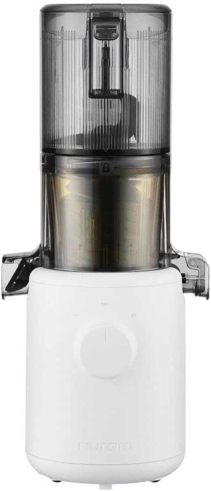 Hurom H310 Easy Clean Slow Juicer, White | Compact | Quiet Motor | Hopper Fits Whole Produce | Scrub Free | Easy Assembly | Cold Press Masticating Juicer
