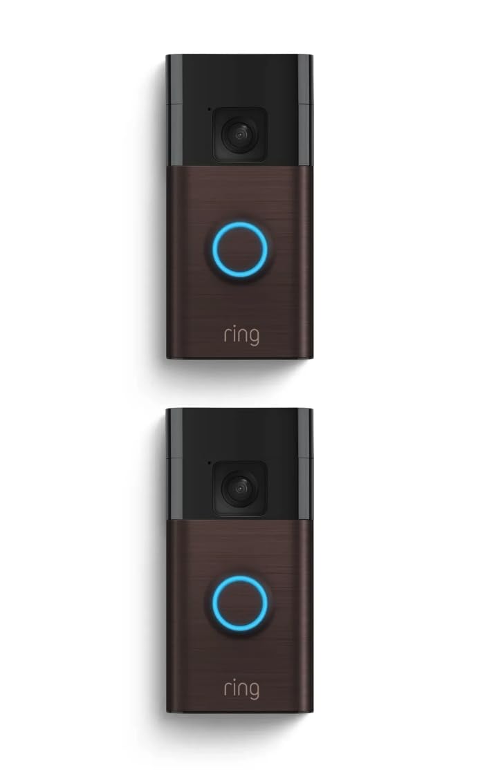 Ring Battery Doorbell, Home or business security with Head-to-Toe video, Live View with Two-Way Talk, and Motion Detection & Alerts, 2-pack, Venetian Bronze