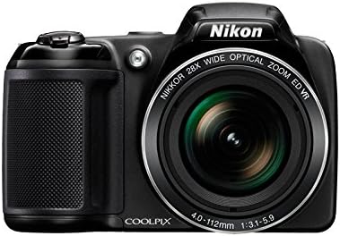 Nikon Coolpix L340 20.2Mp Point and Shoot Digital Camera with 28X Optical Zoom, 8Gb Card and Camera Bag Black