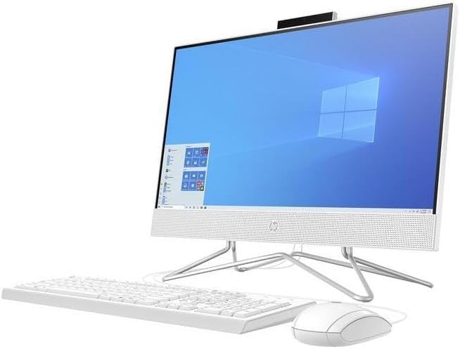 HP 22' All-in-One Desktop, AMD Athlon Silver 3050U Processor, AMD Radeon Graphics, 4 GB RAM, 256 GB SSD, Windows 11 Home (22-dd0210, Snow white)