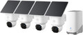eufy Security SoloCam E42 4-Cam Kit, 4K Security Camera Wireless Outdoor, Solar Powered, AI Motion Tracking, Strobe Light, Pan & Tilt, Facial Recognition, Built-in Local Storage (Up to 16TB)