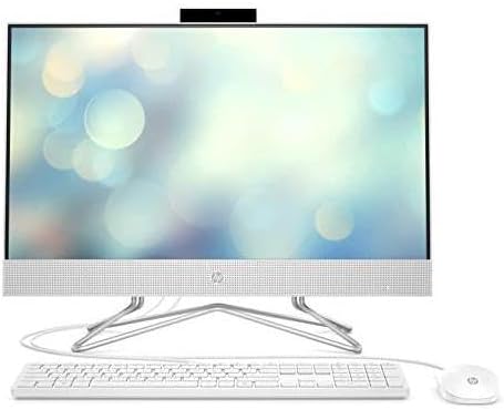 HP 22' All-in-One Desktop, AMD Athlon Silver 3050U Processor, AMD Radeon Graphics, 4 GB RAM, 256 GB SSD, Windows 11 Home (22-dd0210, Snow white)