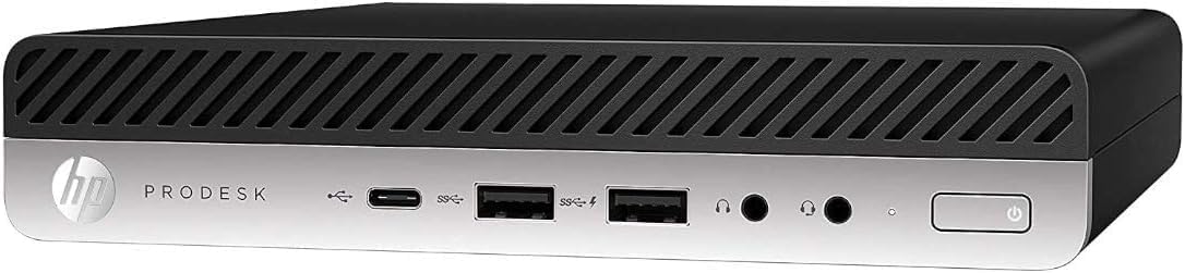 HP ProDesk 600 G4 Mini Desktop Computer with 24' Monitor, Intel Core i5-8500T 3.5GHz, 8GB RAM, 256GB SSD, Keyboard and Mouse, USB-C, WiFi & BT, Windows 11 Pro (Renewed)