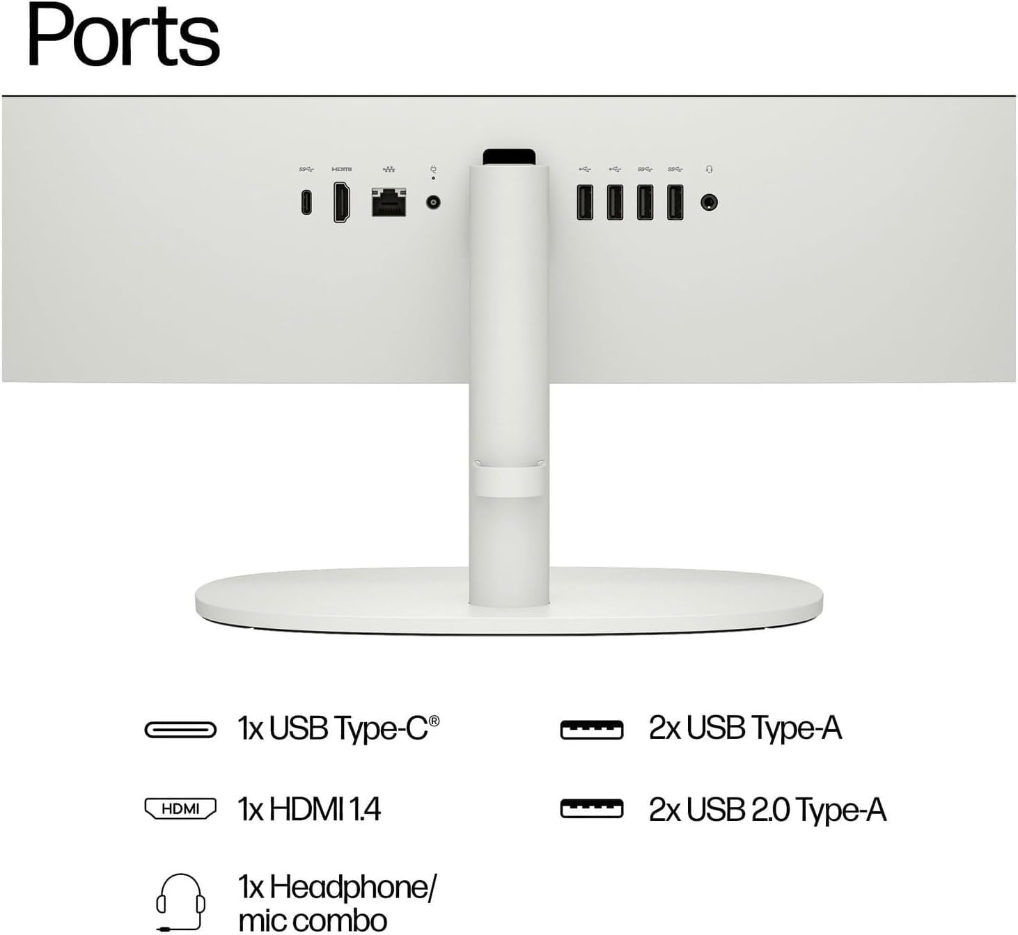 HP 2025 22' FHD All-in-One Desktop Computer, 13th Gen Intel Quad-Core Processor, 8GB DDR5 5200MHz RAM, 128GB UFS, HDMI, Type-C, Wi-Fi 6, HD Webcam, Windows 11 Pro