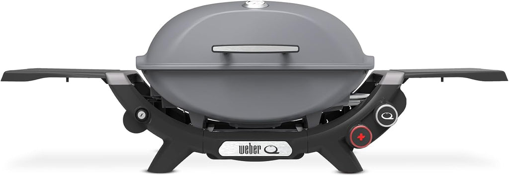 Weber Q 2800N+ Liquid Propane Portable Grill, Smoke Grey – Wide 250°–700°F Temp Range with Plus Burner for Searing, Low‑Temp Roasting & High-Dome Lid for Travel & Camping