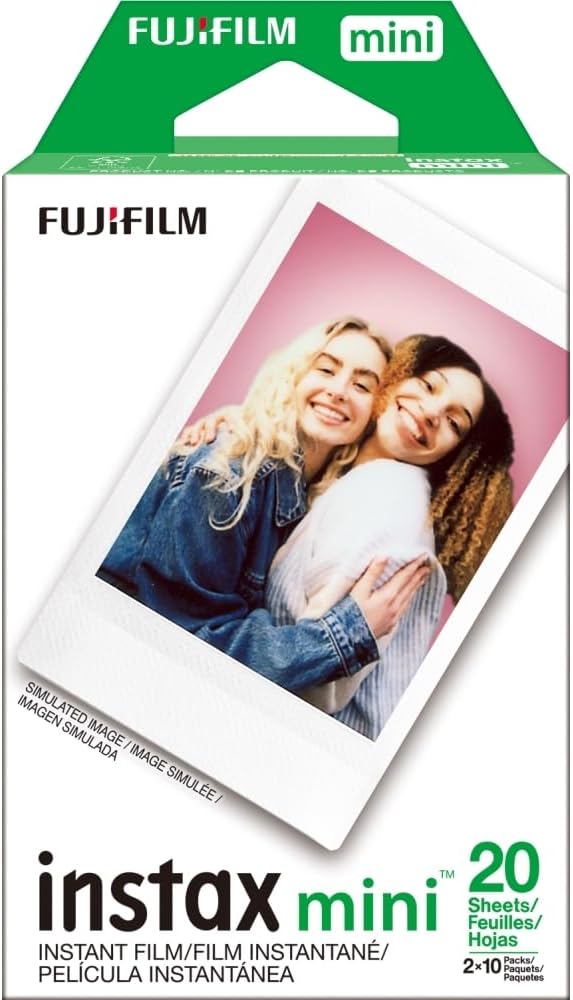 FUJIFILM INSTAX Mini 41 Instant Camera Bundle with Instax Mini Film | 20 Exposures + 4 Pack AA Batteries + Cleaning Cloth (4 Items)