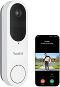 REOLINK Video Doorbell Camera, Battery Version, 2K 150°x150° Head-to-Toe View, 2.4/5 GHz Dual-Band WiFi, Person/Vehicle/Package Detection, Two-Way Talk, No Monthly Fees (Chime not Included)