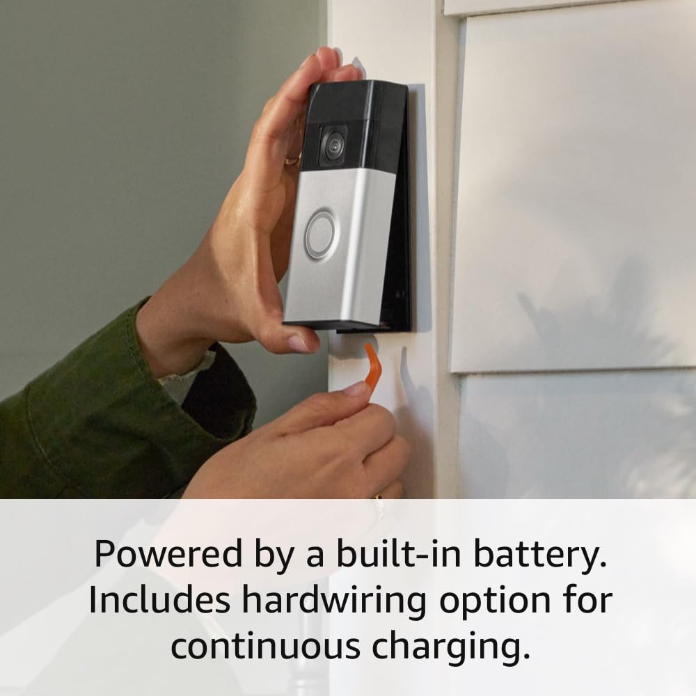 Ring Battery Doorbell with Ring Outdoor Cam Plus, Battery
