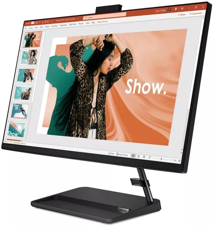Lenovo IdeaCentre 3 21.5 22 All-in-One Desktop Computer, Intel Pentium Gold 8505 16GB DDR4 RAM 512GB SSD, Windows 11, Black, Keyboard and Mouse Included