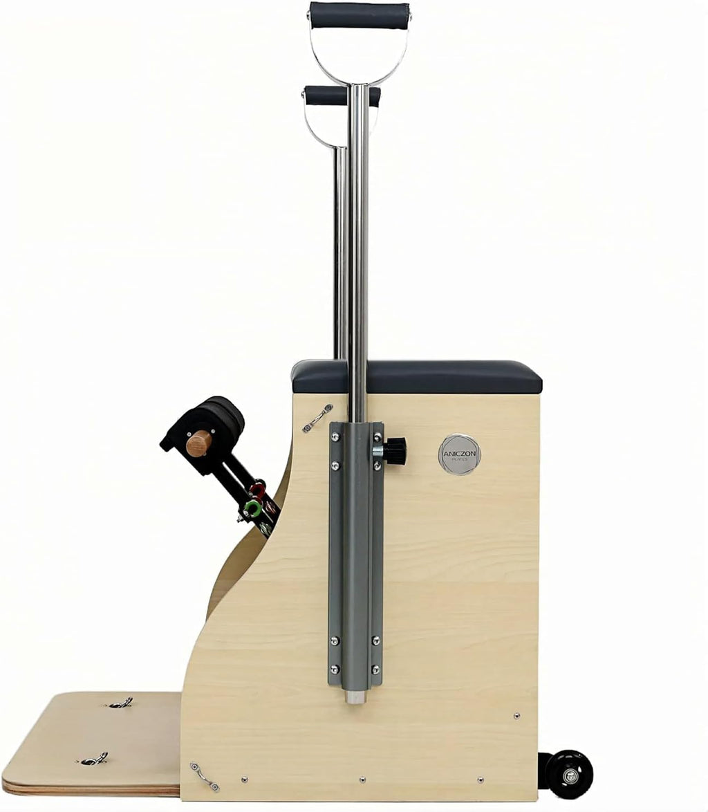 Pilates Chair, Split-Pedal Stability Combo Chair with Handles, Wunda Chair Pilates Machines for Home Use and Studio, 90% Assembled