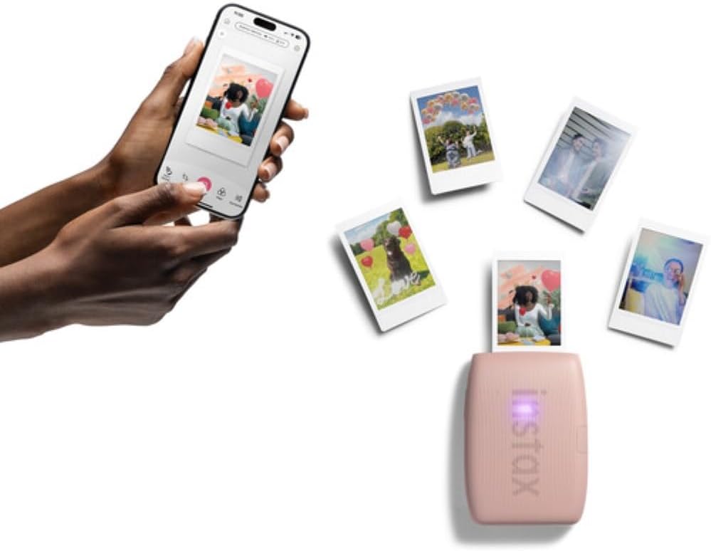 Fujifilm INSTAX Mini Link 3 Smartphone Printer | Rose Pink Bundled INSTAX Mini Instant Film | 20 Exposures + Microfiber Cleaning Cloth (3 Items)