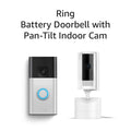Ring Battery Doorbell with Ring Pan-Tilt Indoor Cam (White)