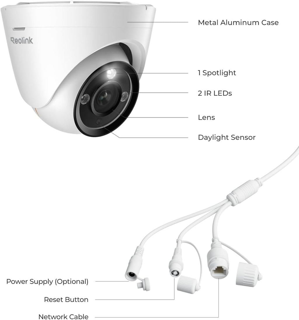 REOLINK 12MP PoE IP Camera Outdoor, 97° Wide Angle Dome Security Camera for Home Surveillance, Human/Vehicle/Pet Detection, 700lm Color Night Vision, 2 Way Talk, Up to 512GB microSD Card, RLC-1224A