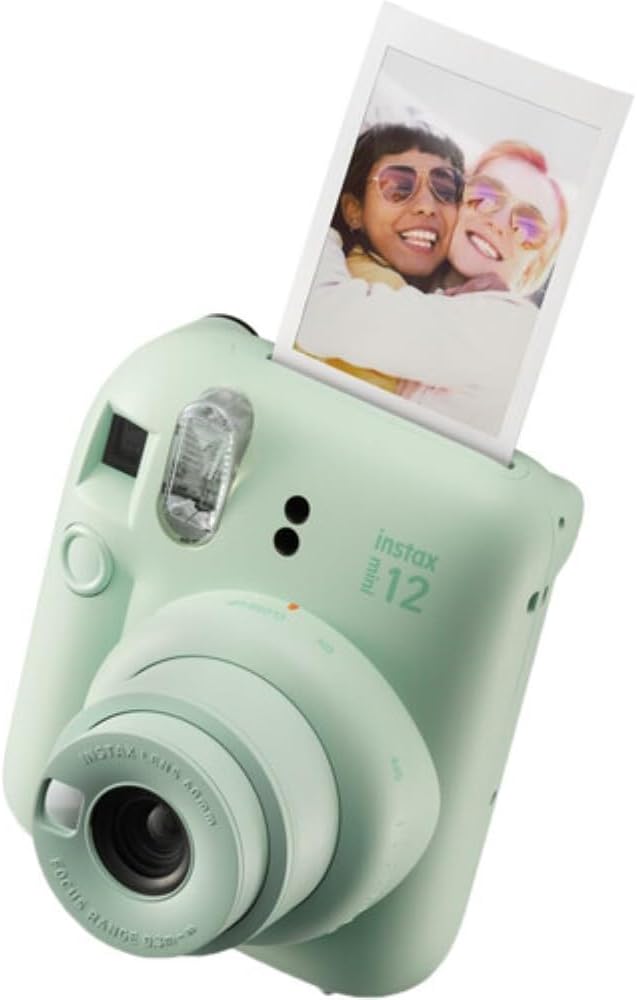 FUJIFILM INSTAX Mini 12 Instant Film Camera | Mint Green Bundled with INSTAX Mini Instant Film |40 Exposures + Instax Accessory Bundle + AA Batteries + Cleaning Cloth (10 Items)