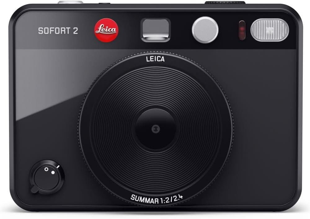 Leica Sofort 2 Digital and Instant Photo Camera with LCD Display, Two Shutter Releases, 10 Lens Effects, and Leica FOTOS App Support (Black)