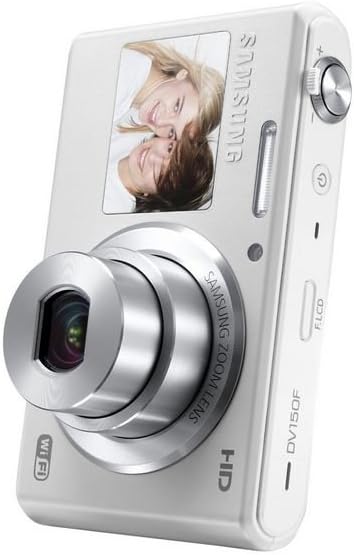 Samsung DV150F 16.2MP Smart WiFi Digital Camera with 5x Optical Zoom and 2.7' main and 1.48' front Dual LCD Screens (White)