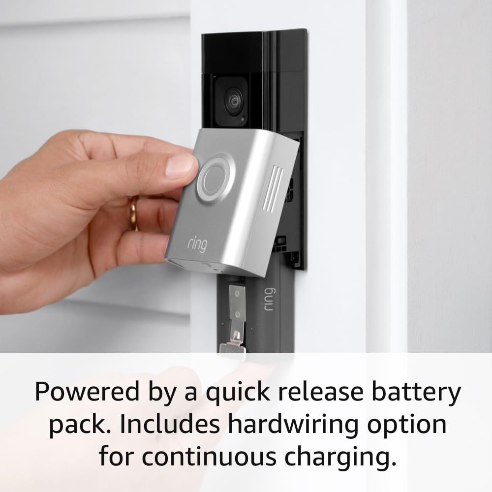 Ring Battery Doorbell Plus with Ring Outdoor Cam Plus, Battery