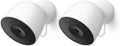 Google Nest Cam Outdoor (Wired, 2nd Gen) - 2 Pack - Security Camera with 2K Video and Gemini, Night Vision, 2-Way Audio - Works with Google Home - 2025 Model - Snow