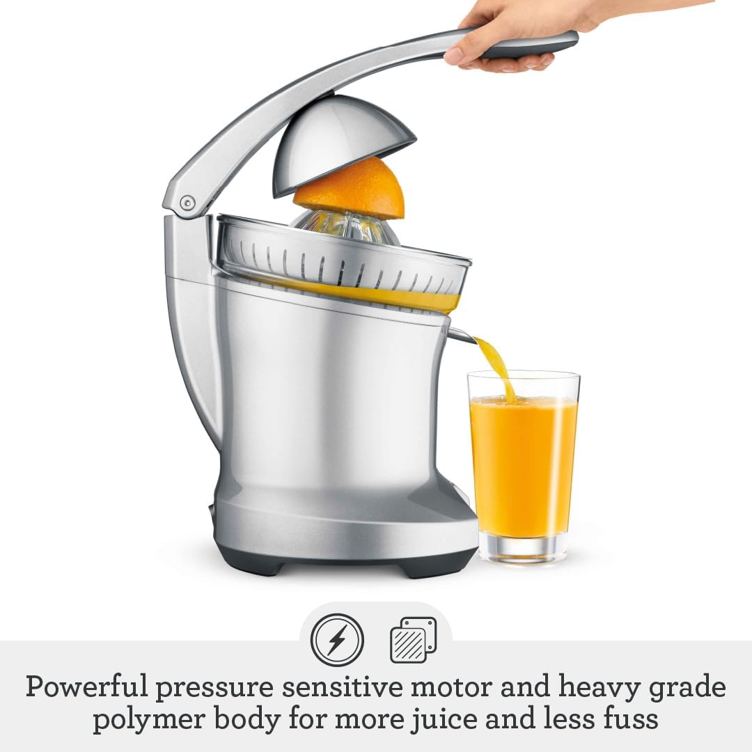 Breville BCP600SIL, Citrus Press Motorized Juicer Machine, Silver