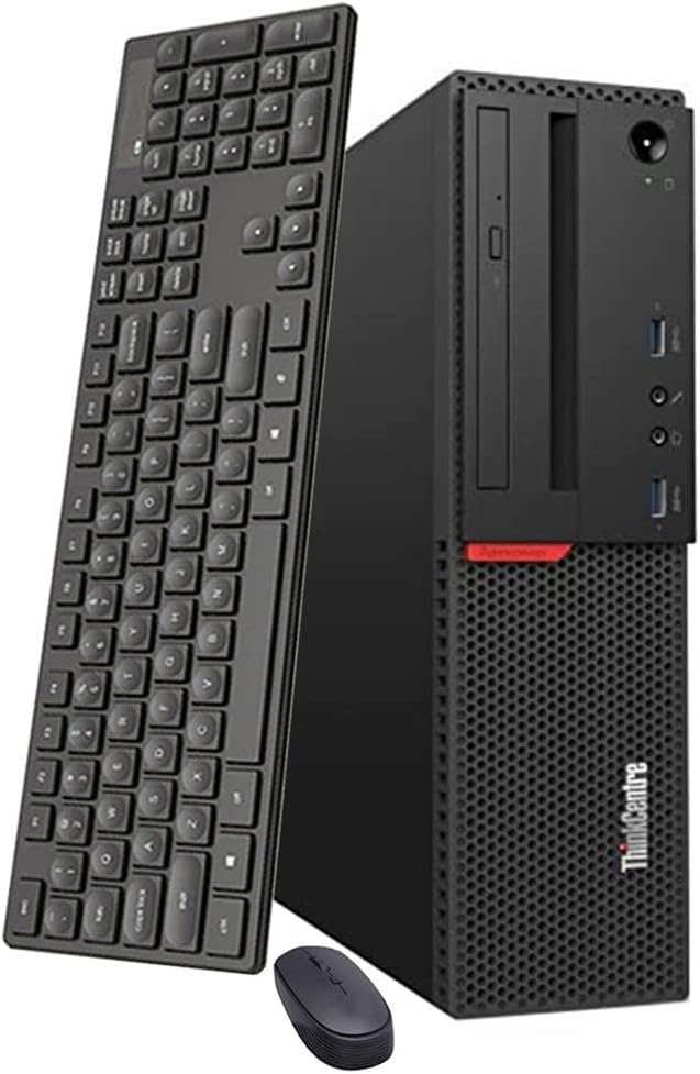 Lenovo ThinkCentre M800 SFF Desktop Computer PC, Intel Core i5 6500 3.2GHz, 32GB DDR4 RAM,New 1TB SSD, Built-in WiFi BT,DVD-RW,Wireless Keyboard Mouse,Windows 10 Pro (Renewed)