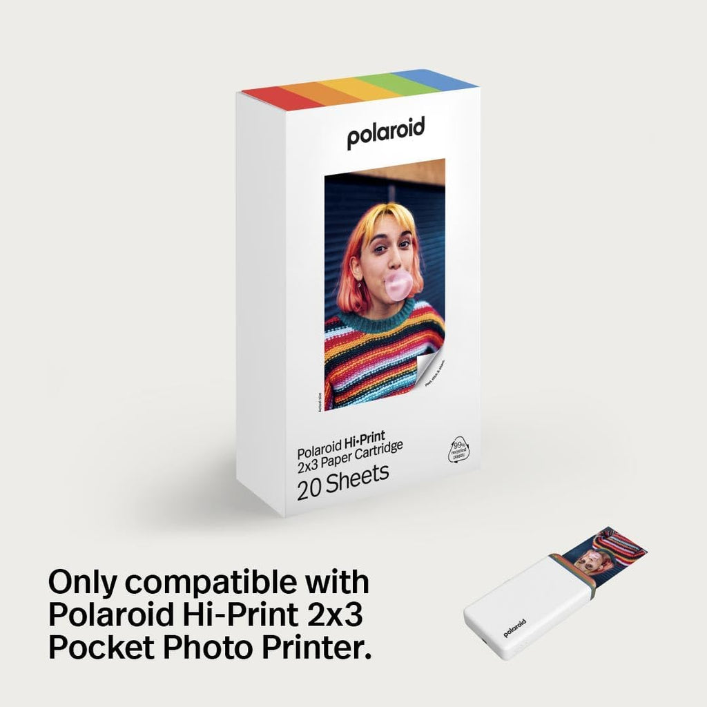 Polaroid Hi-Print - 2nd Generation Bluetooth Connected 2x3 Pocket Photo Dye-Sub Printer - Black Printer Only (9129)