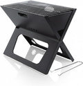 PICNIC TIME X-Grill 2.0 Portable Grill, Camping Charcoal BBQ for Tailgating, (Black)