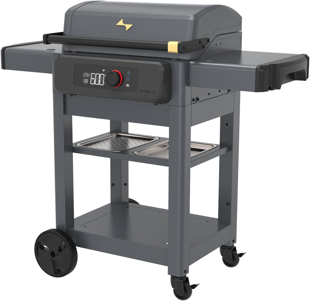 Current® Model G Griddle, Smart Electric Outdoor Flat Top BBQ Grill with 200°F to 600°F Range for Searing & Roasting, Digital Precision, Apartment-Friendly & Weather-Resistant, Slate