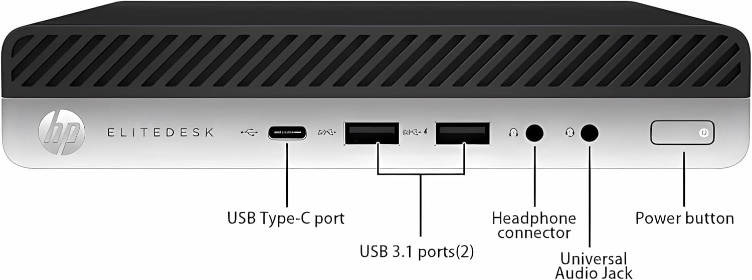 HP EliteDesk 800 G3 Mini Business Desktop Computer with 21.5' FHD Monitor PC Bundle, Intel Core i5-6500T, 16GB RAM, 512GB SSD, DP Cable, Keyboard & Mouse, Windows 11 Pro (Renewed)