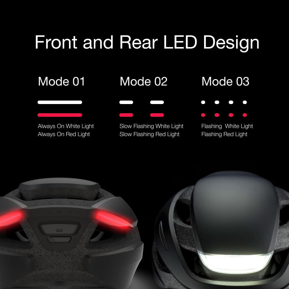 Lumos Ultra Smart Bike Helmet | Customizable Front and Back LED Lights with Turn Signals | Road Bicycle Helmets for Adults: Men, Women