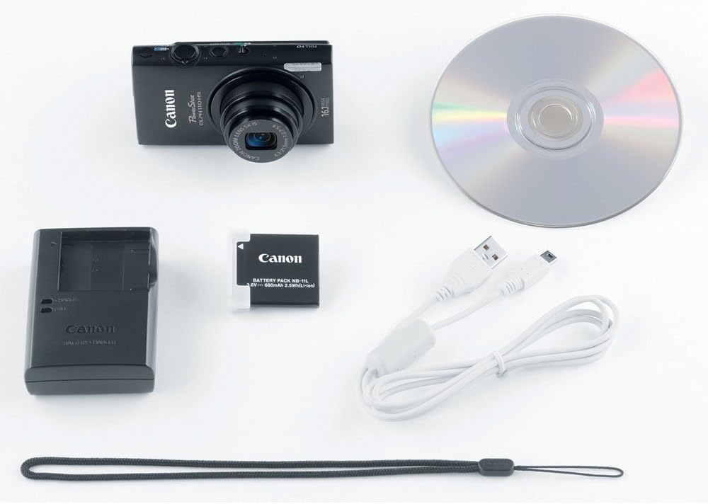 Canon PowerShot ELPH 110 HS 16.1 MP CMOS Digital Camera with 5x Optical Image Stabilized Zoom 24mm Wide-Angle Lens and 1080p Full HD Video Recording (Black) (OLD MODEL)