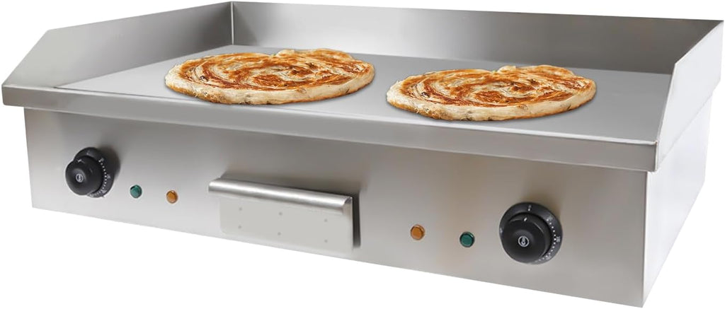 29'Commercial Electric Griddle Electric Countertop Griddle 3000W Restaurant Grill BBQ Flat Top 430 Stainless Steel Long Griddle Electric Nonstick Adjustable Thermostatic Control for Kitchen 110V