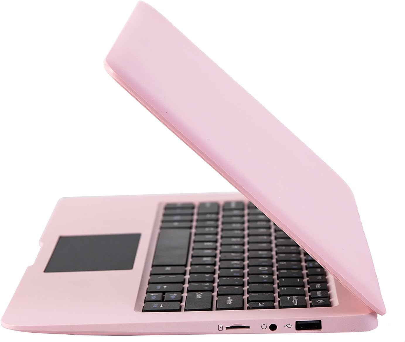 Windows 10 Computer Laptop Mini 10 Inch 32GB Ultra Thin and Light Netbook Quad Core CPU PC HDMI WiFi USB YouTube (Light Pink)