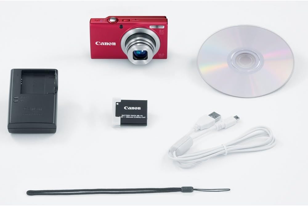 Canon PowerShot A4000 is 16.0 MP Digital Camera with 8X Optical Image Stabilized Zoom 28mm Wide-Angle Lens with 720p HD Video Recording and 3.0-Inch LCD (Red)