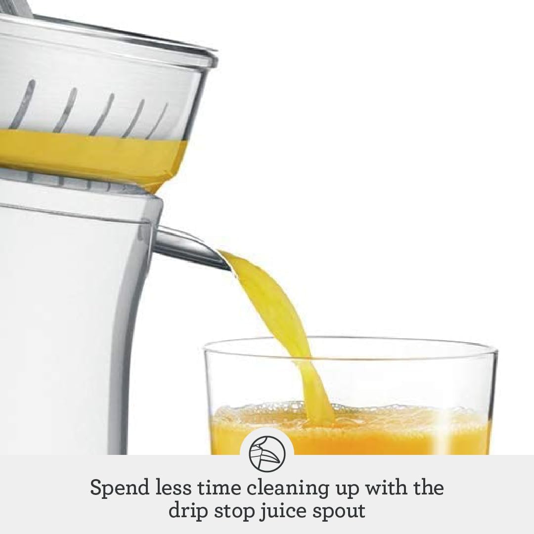 Breville BCP600SIL, Citrus Press Motorized Juicer Machine, Silver