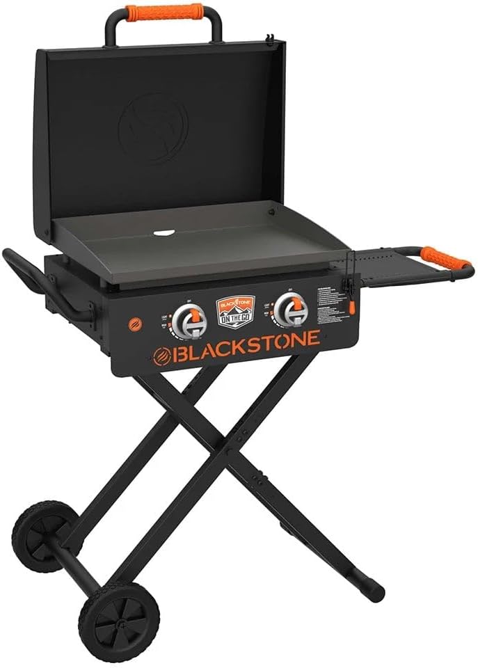 Blackstone On The Go 22' Omnivore Griddle RV-Ready Package - Includes Propane Quick Connect and Griddle Tool Kit - The Ultimate Blackstone Grill Kit
